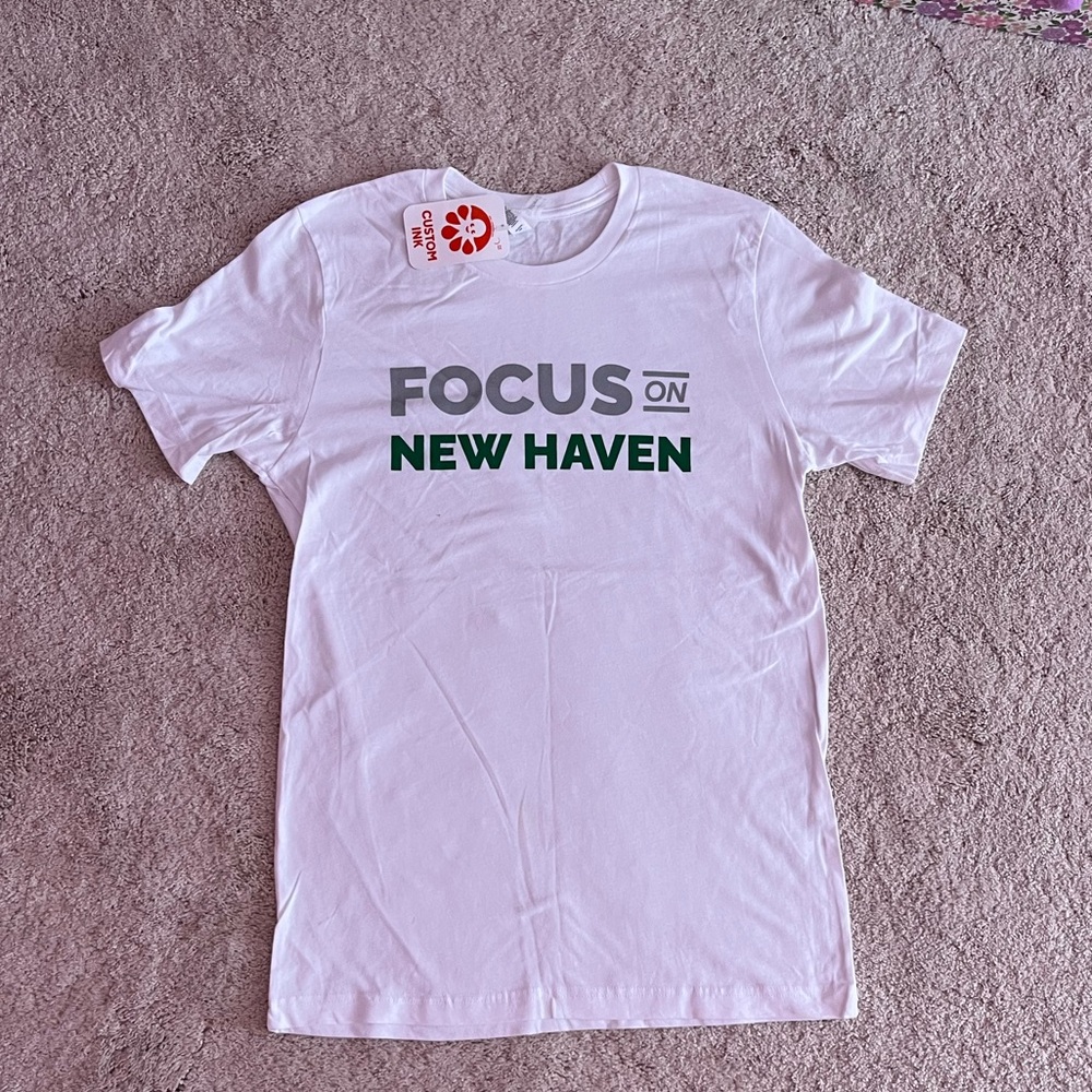 White Custom Ink Graphic T-Shirt New Haven